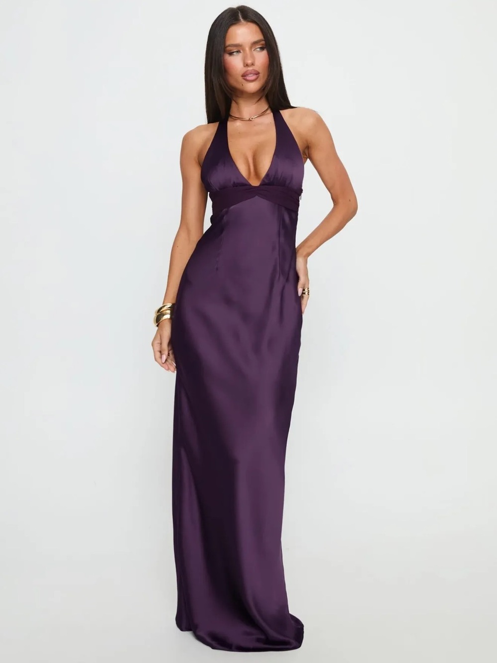 Princess Polly Odyssa Halter Maxi Dress Purple